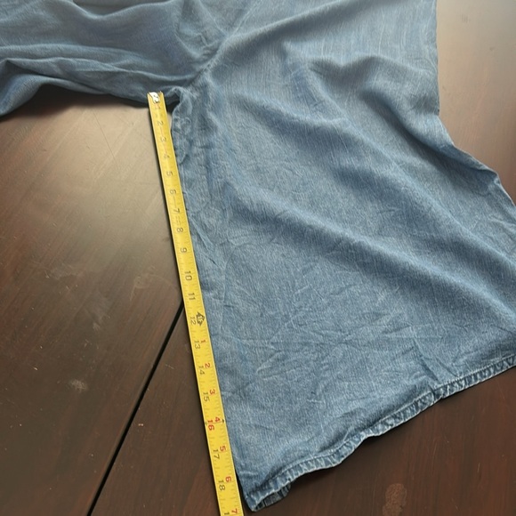 LOVESTITCH Tencel Chambray Jumpsuit Wide Leg Women Size M - Picture 10 of 15